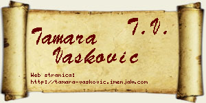 Tamara Vasković vizit kartica